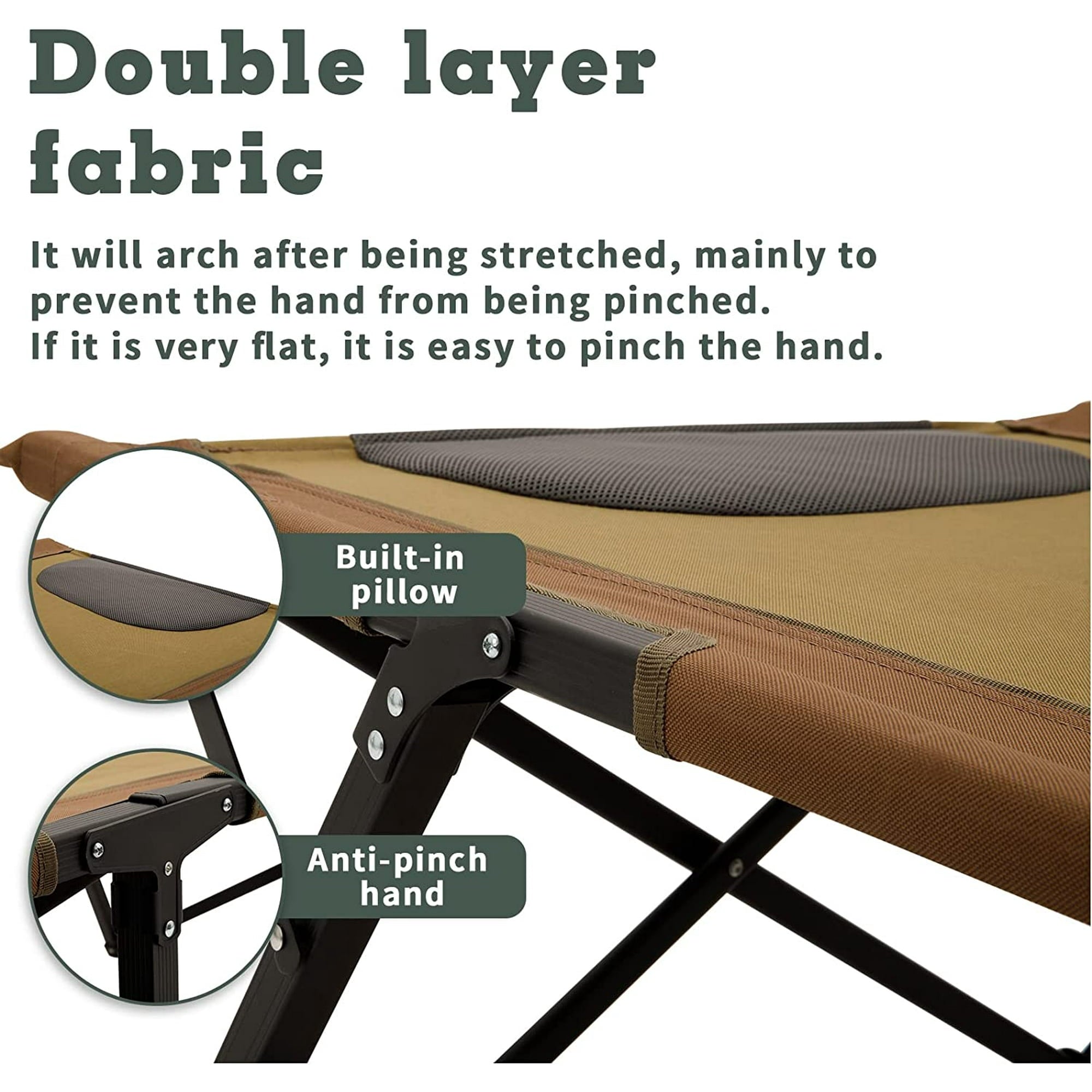 Camping Cot for Adults with Pillow, Portable Folding Bed for Sleeping, Extended Width 30" Length 80" Supports 300 lbs Outdoor Tent Indoor Home