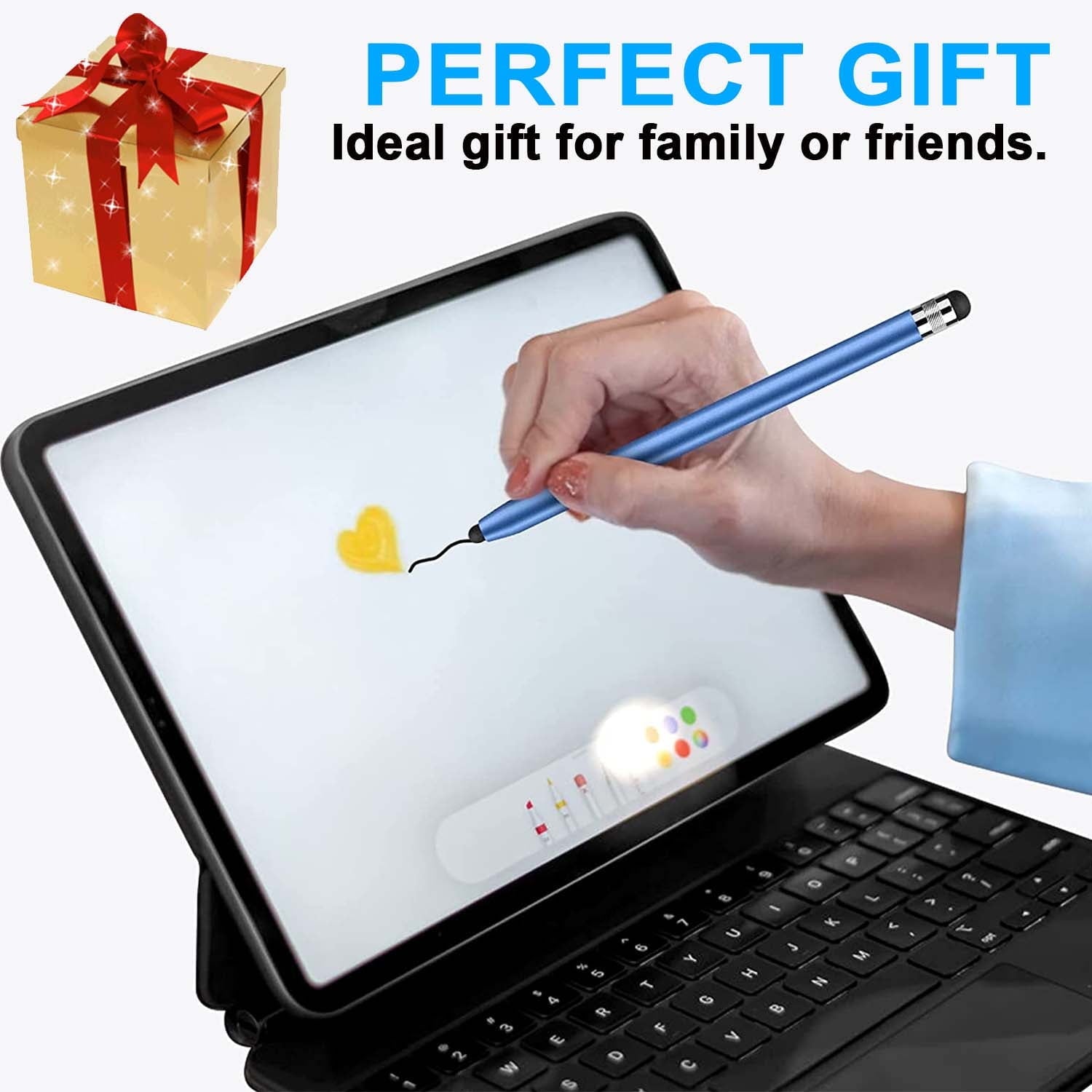 Stylus Pen for ipad,Stylus for Touch Screens, Digiroot 4-Pack Stylus Pens High Sensitivity & Precision Capacitive Stylus with 8 Extra Tips for iPhone