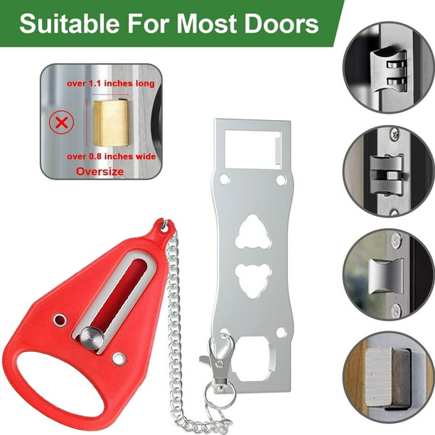 Portable Door Lock & Door Stop Alarm,Home Security Door Locker Devices & Door Stopper，Hotel Door Locks for Travels,Self Defense Security Door Devices Kit for Home Hotel Travel Apartment House