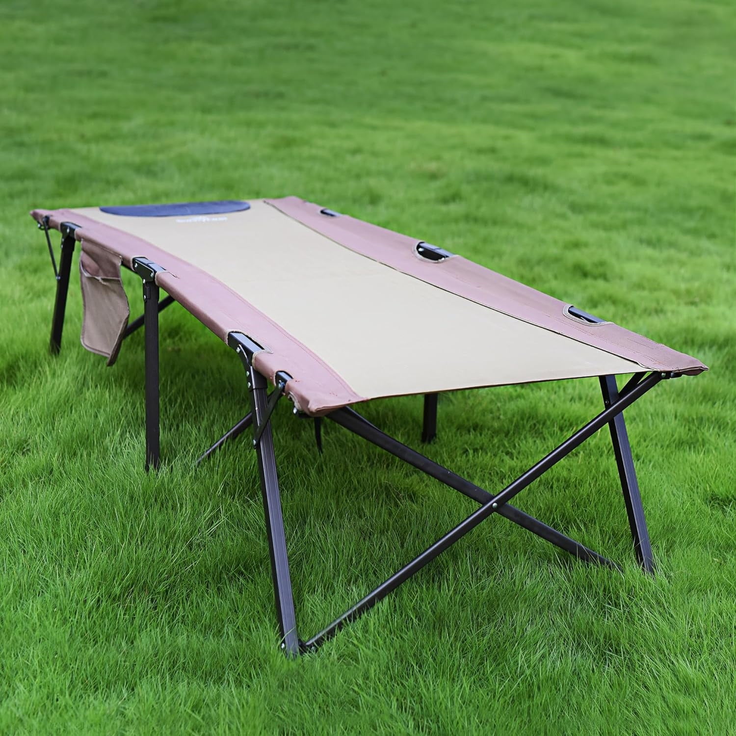 Camping Cot for Adults with Pillow, Portable Folding Bed for Sleeping, Extended Width 30" Length 80" Supports 300 lbs Outdoor Tent Indoor Home