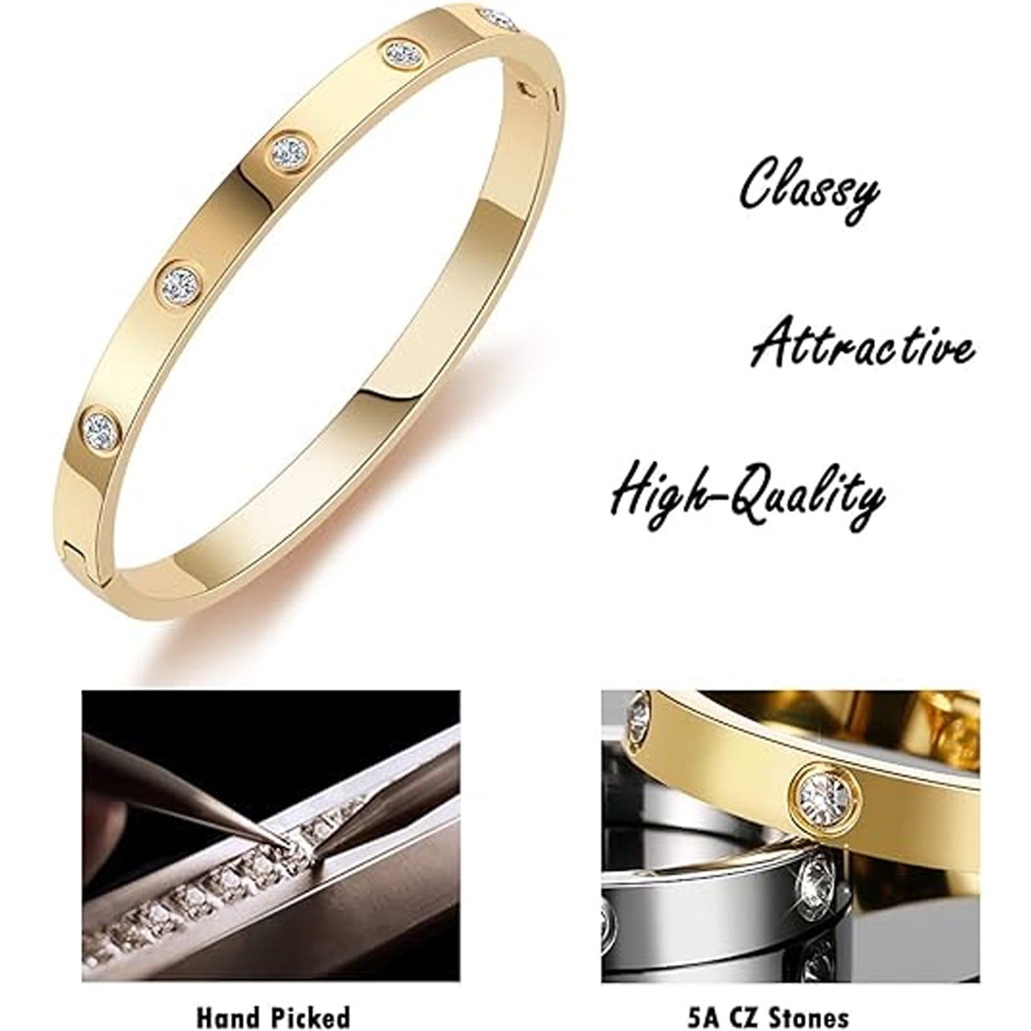 Stainless Steel Bracelet Jewelry Birthday Gifts for Women Friendship Love