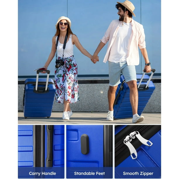 HKEEY 3-Piece Nested Spinner Suitcase Luggage Set with TSA Lock