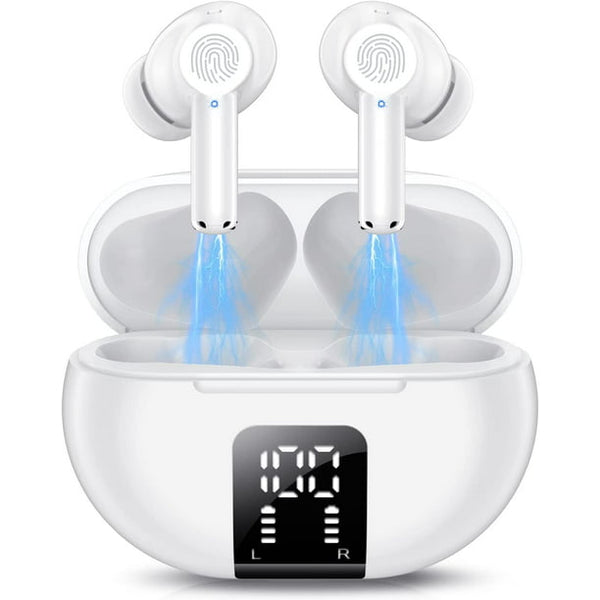 Bluetooth Headphones Wireless Earbuds Bluetooth Headset with Microphone Touch Control , IPX7 Waterproof, High-Fidelity Stereo Earphones for Sports and Work，Compatible with iPhone 13 Pro Max