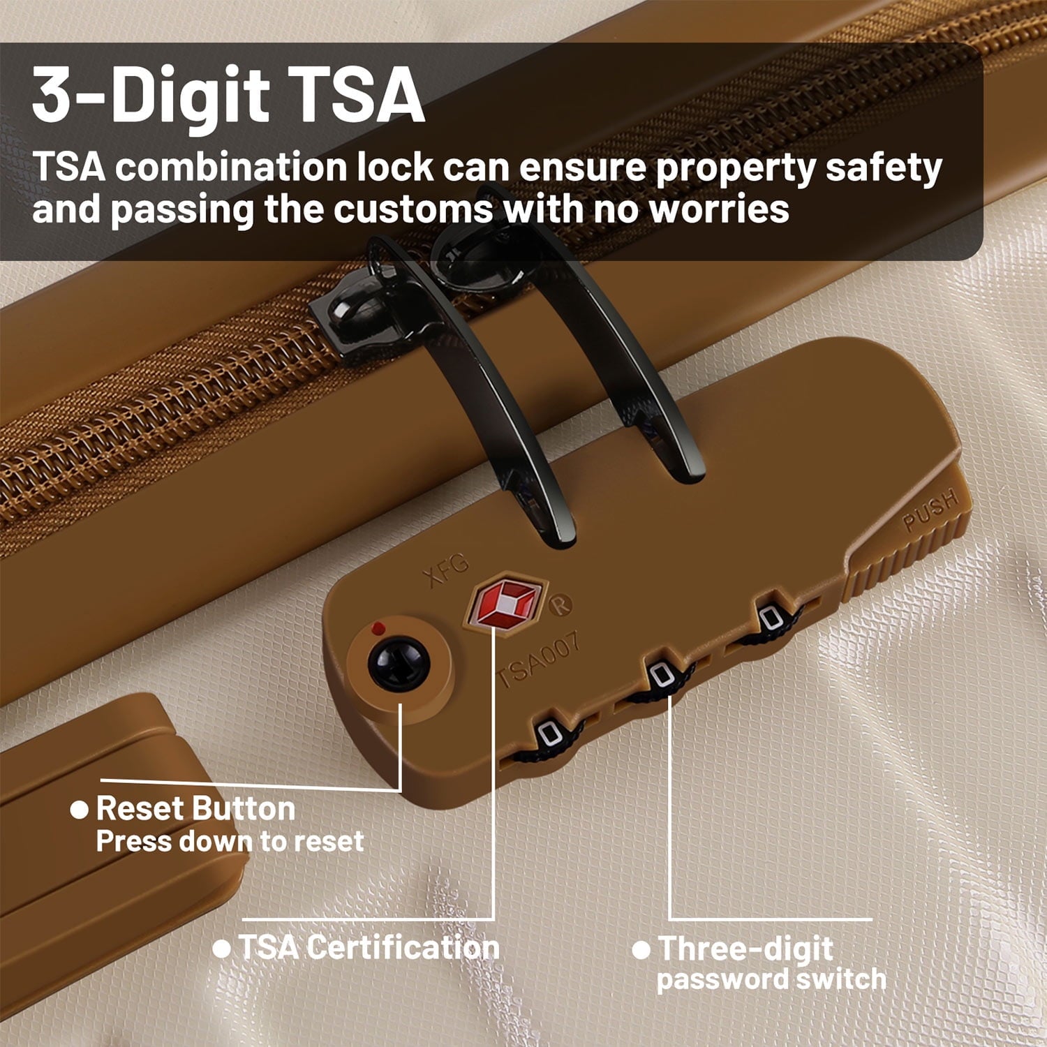 Expandable Suitcase Set Luggage Sets, 20 inch Carry On Luggage with TSA Lock and Double Spinner Wheels,(Ivory White,3 PCS set )