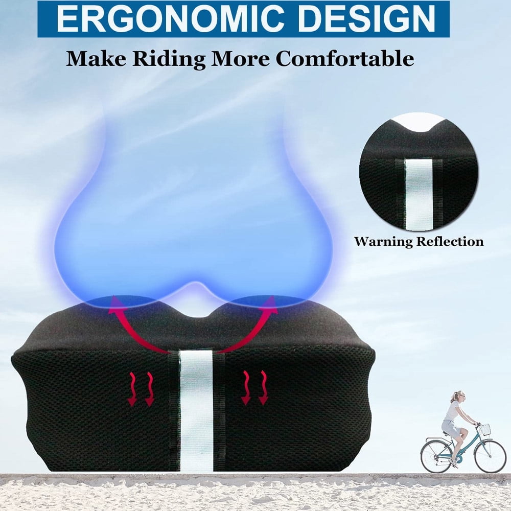 Bike Seat Cover, 2in1 Bike Seat Cushion & Bike Seat Rain Cover with Drawstring