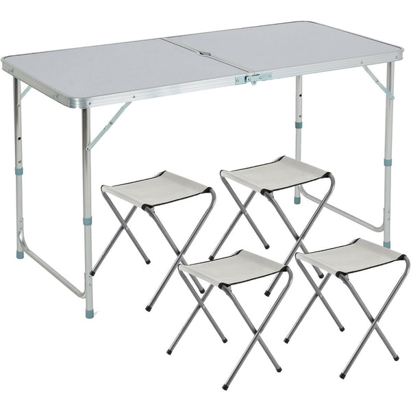 6 Foot Folding Table, Rectangular Plastic Camping Table, Indoor/Outdoor Essential
