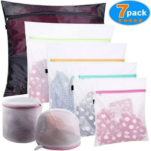 7 Pack Mesh Laundry Wash Bag for Delicates