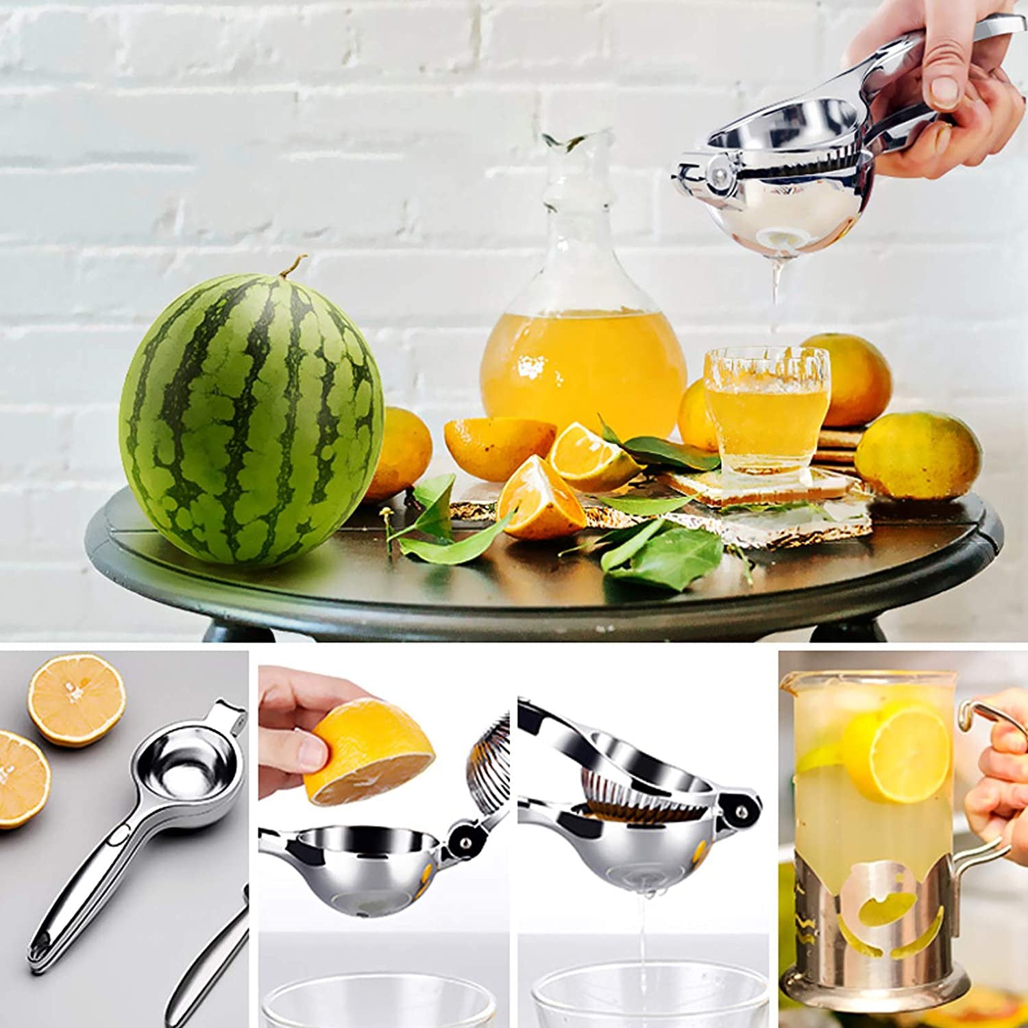Metal Stainless Steel Lemon Squeezer, Manual Press Citrus Juicer, Lime Squeezer For Squeeze The Freshest Juice