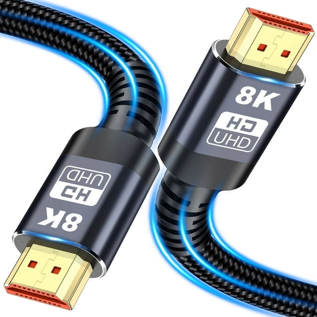 8K HDMI Cable 2.1, 1M/3.3FT Ultra HD Cable High-Speed Lead 48Gbps, HDMI Cables