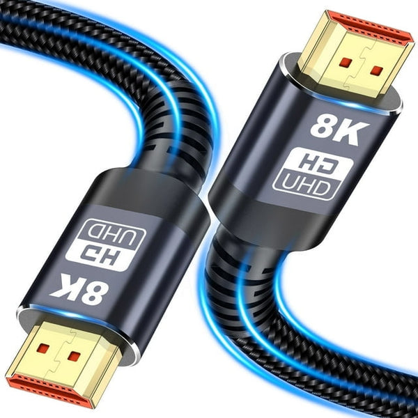 8K HDMI Cable 2.1, 1M/3.3FT Ultra HD Cable High-Speed Lead 48Gbps, HDMI Cables