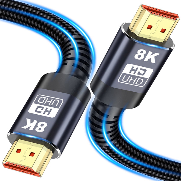 8K HDMI Cable 2.1, 5M/16.4FT Ultra HD Cable High-Speed Lead 48Gbps, HDMI Cables (8K@60Hz 7680x4320, 8K@120Hz) Supports Dynamic HDR, eARC, Dolby Atmos and More