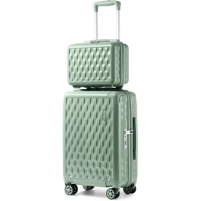 Carry On Luggage, 20 inch Expandable Suitcase Set Luggage Sets with TSA Lock and Double Spinner Wheels, Black