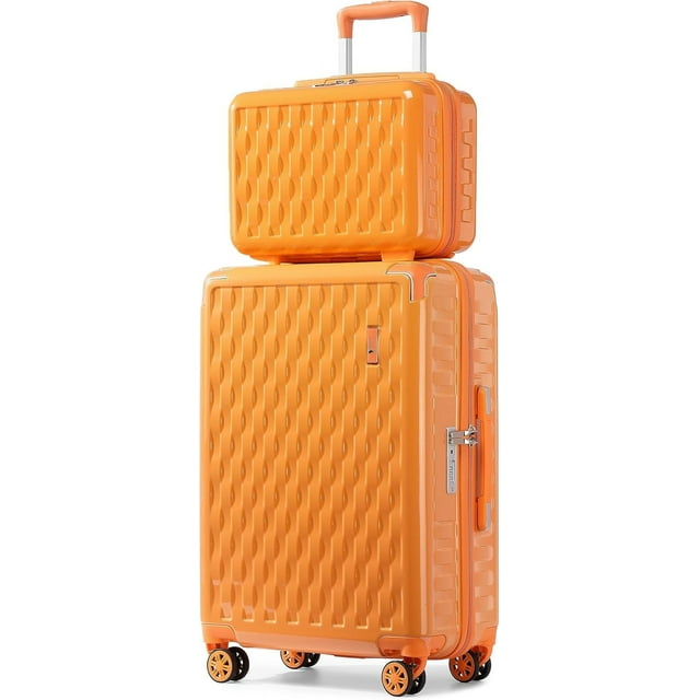 Carry On Luggage, 20 inch Expandable Suitcase Set Luggage Sets with TSA Lock and Double Spinner Wheels, Ivory White