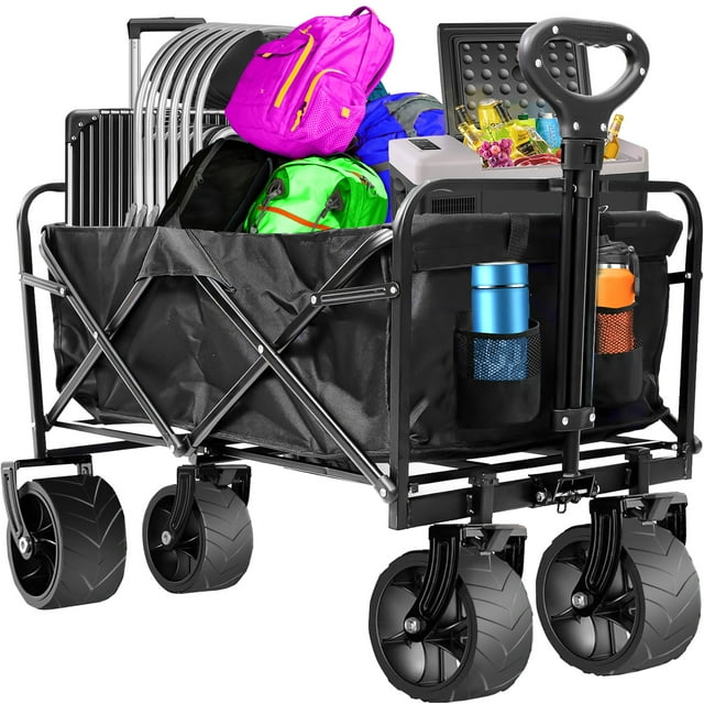 Camkey Polyester Heavy Duty Collapsible Folding Wagon Cart