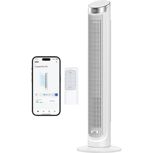 Tower Fans that Blow Cold Air, Standing Fan for Bedroom, 90° Oscillating, 26ft/s Velocity Quiet Floor Fan with Remote, 8H Timer, Voice Control Bladeless Fans for Indoors