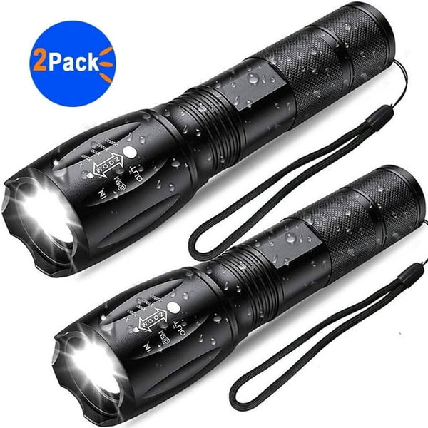 LED Flashlights, 2Pack Tactical Flashlight, 5 Modes