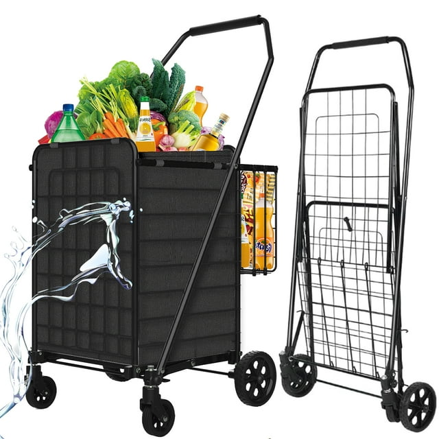 Collapsible Utility Cart for Groceries, Laundry, and Luggage – Durable Design, Easy Storage