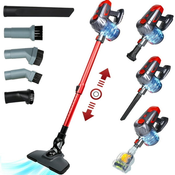 Musment Cordless Vacuum Cleaner, Bendable 6 in 1 Lightweight Stick Vacuum with Mite Removal Brush, 15KPA Powerful Suction Vacuum with 2200mAh Battery