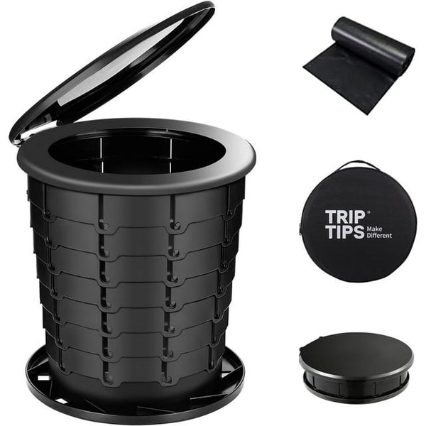 Portable Toilet for Camping, Portable Toilet for Adults, Portable Potty for Adults, Folding Waterproof Porta Potty for Camping, Car, Bucket, Travel, Outdoor, Hiking, Trips, Boat, Beach, Tent