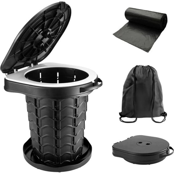 Portable Toilet Kit for Adults,Pop Up Privacy Tent,Large Portable Toilet Potty for Adults,12 Toilet bags,12 pack Liquid Waste Gel,Washable,portable outdoor showers, tents,camp toilets,changing rooms