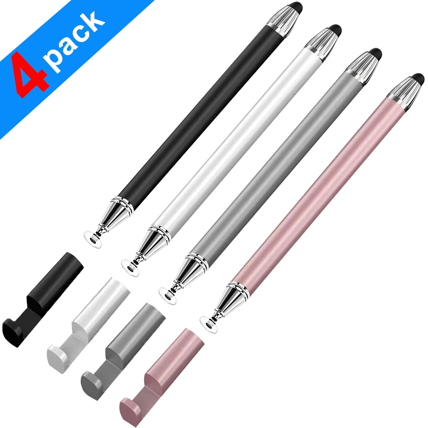 Stylus Pen for ipad,Stylus for Touch Screens, Digiroot 4-Pack Stylus Pens  High Sensitivity & Precision Capacitive Stylus with 8 Extra Tips for  iPhone/