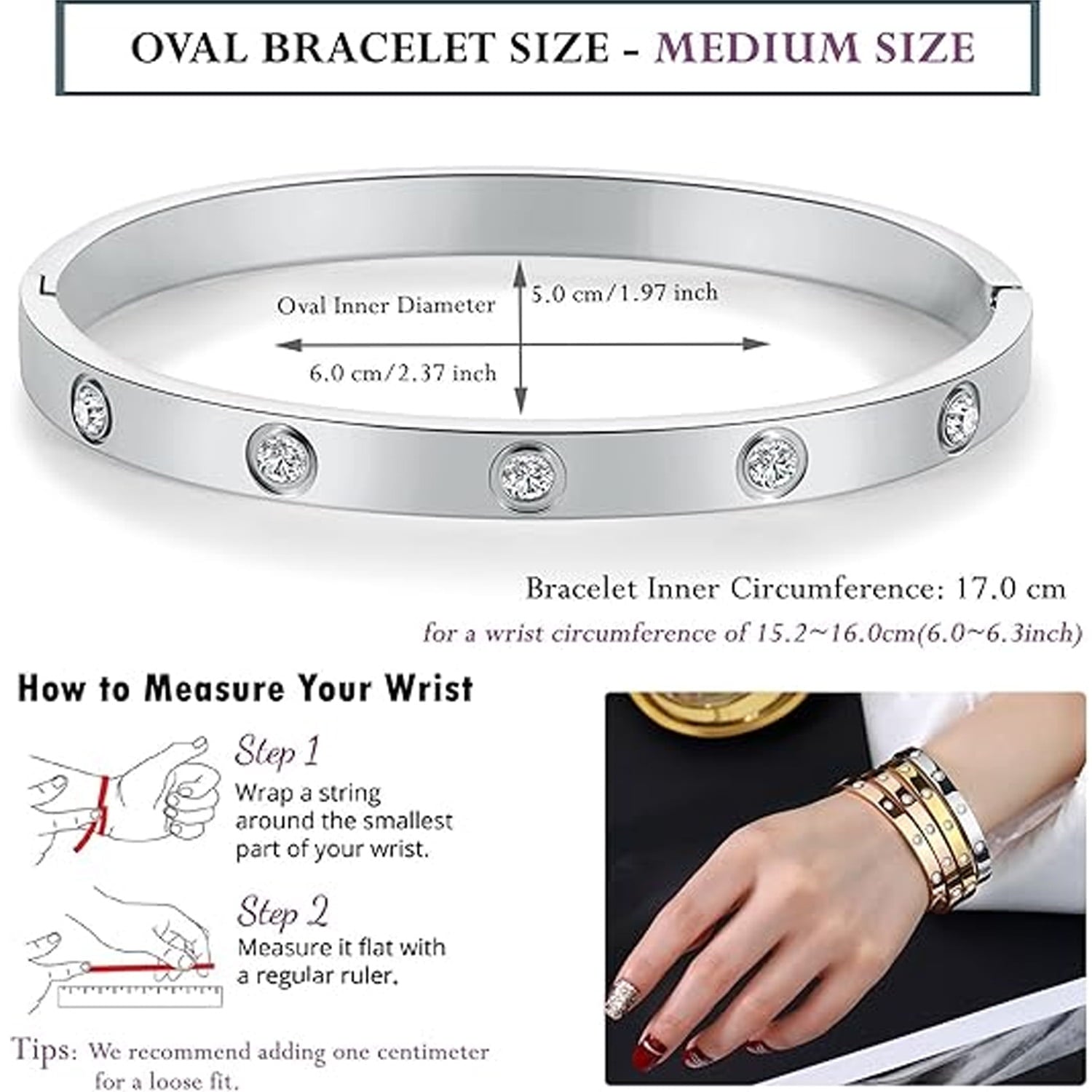 Stainless Steel Bracelet Jewelry Birthday Gifts, for Women Friendship Love