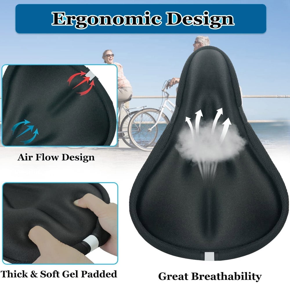 Bike Seat Cover, 2in1 Bike Seat Cushion & Bike Seat Rain Cover with Drawstring