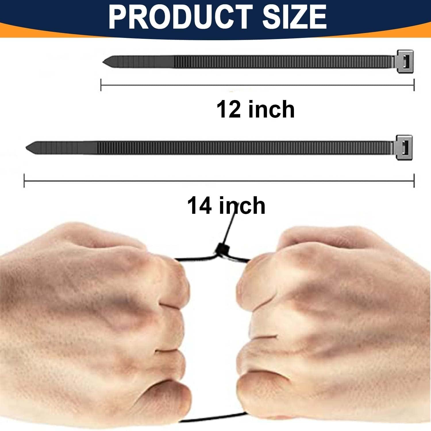 Nylon Cable Wire Zip Ties for Home, Garden, Office and DIY, Black