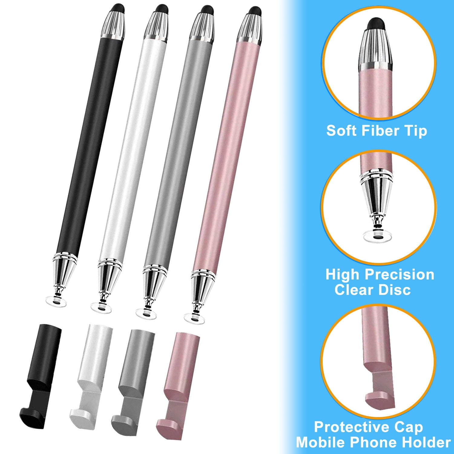 Stylus Pen for iPad, 3 in 1 High Sensitivity & Precision Capacitive Stylus Pencil for Apple iPad iPhone Tablets Samsung Galaxy All Universal Touch Screen Devices