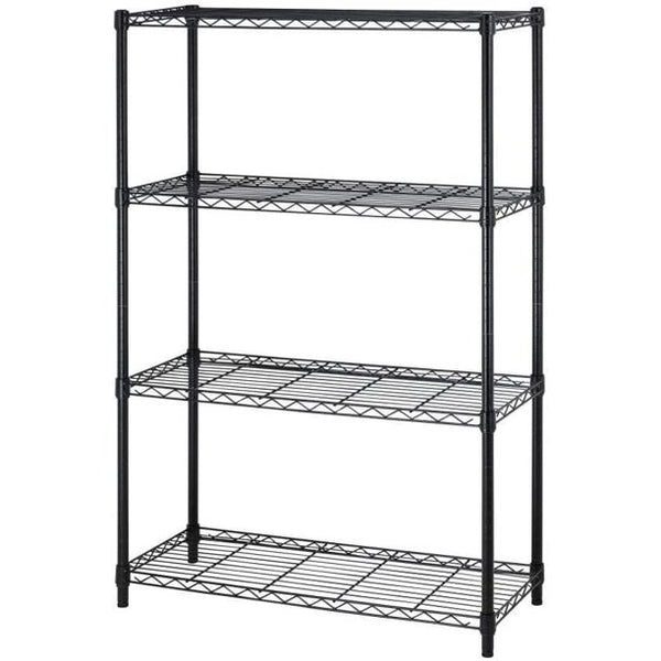 4 Tier Shelving Unit NSF Wire Shelf Metal Large Storage Shelves Heavy Duty Height Adjustable Commercial Grade Steel Utility Layer Shelf Rack Organizer 1000 LBS Capacity