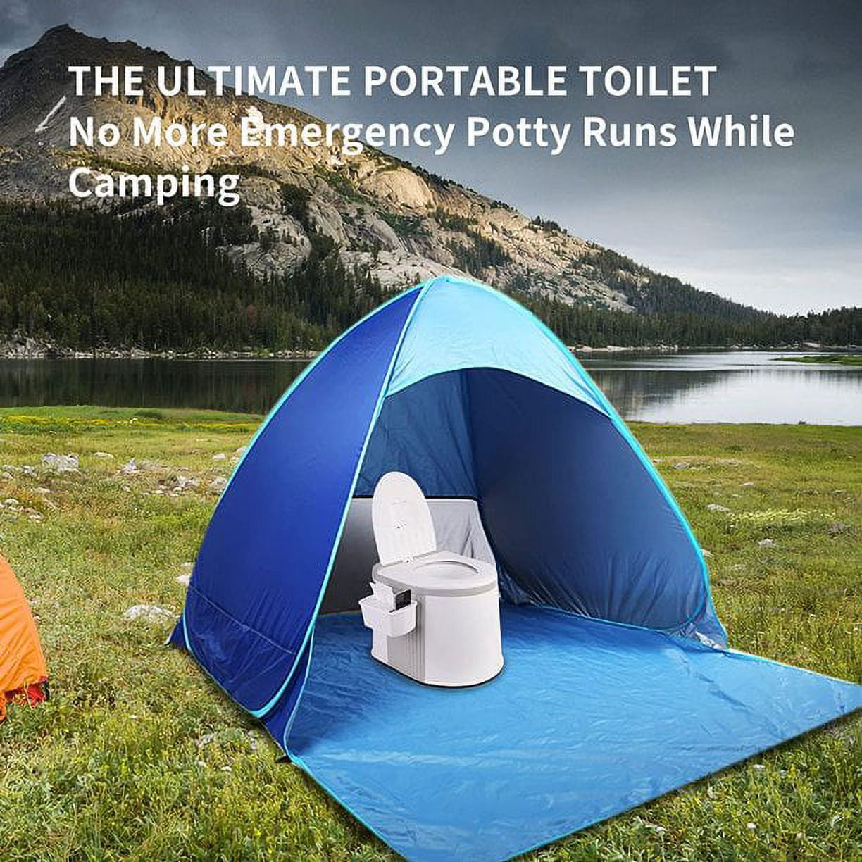 Portable Indoor & Outdoor Travel Toilet, 5.3 Gallon
