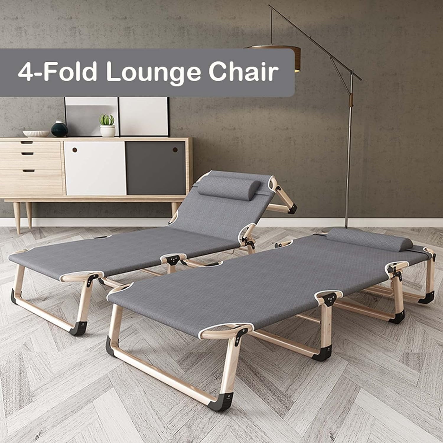 Folding Camping Cot Bed with Pillow, 3.3 Inch 2 Sided Mattress, 75"* 28" Folding Sleeping Cot Guest Bed, Portable Camping Cots with Carry Bag for Home ,Office,Camping,Indoor,Outdoor