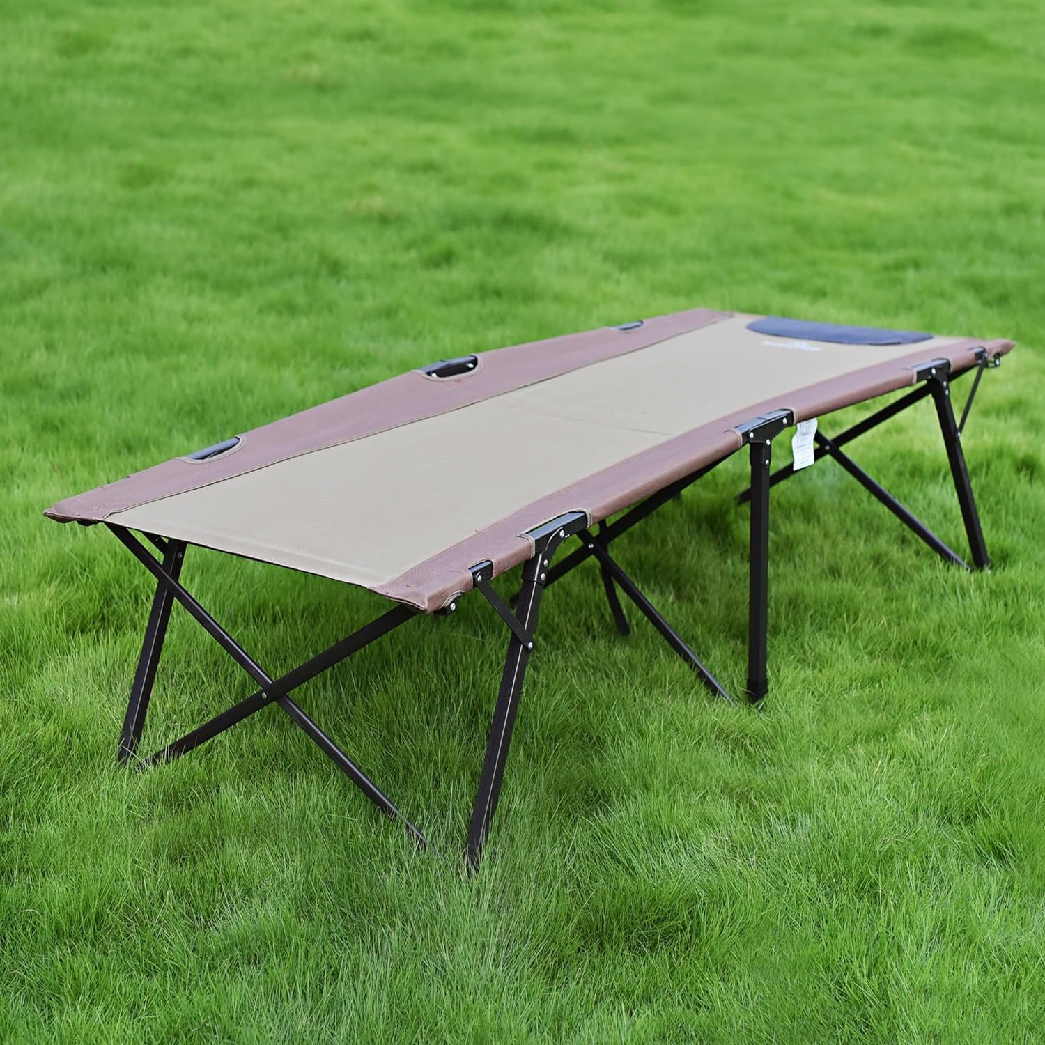 Camping Cot for Adults with Pillow, Portable Folding Bed for Sleeping, Extended Width 30" Length 80" Supports 300 lbs Outdoor Tent Indoor Home