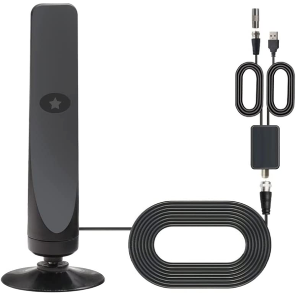 5G Signal Reception Digital HD TV Indoor Antenna [Early Release Chipset], Smart TV Amplifier with 16.4 ft Coax Cable + Built-in Magnetic Base by Mata1-USA