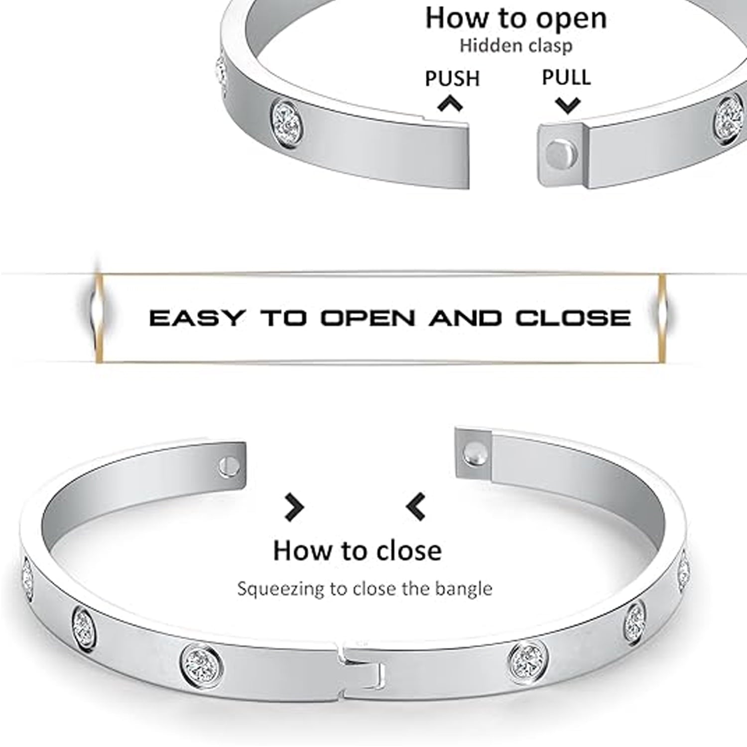 Stainless Steel Bracelet Jewelry Birthday Gifts, for Women Friendship Love