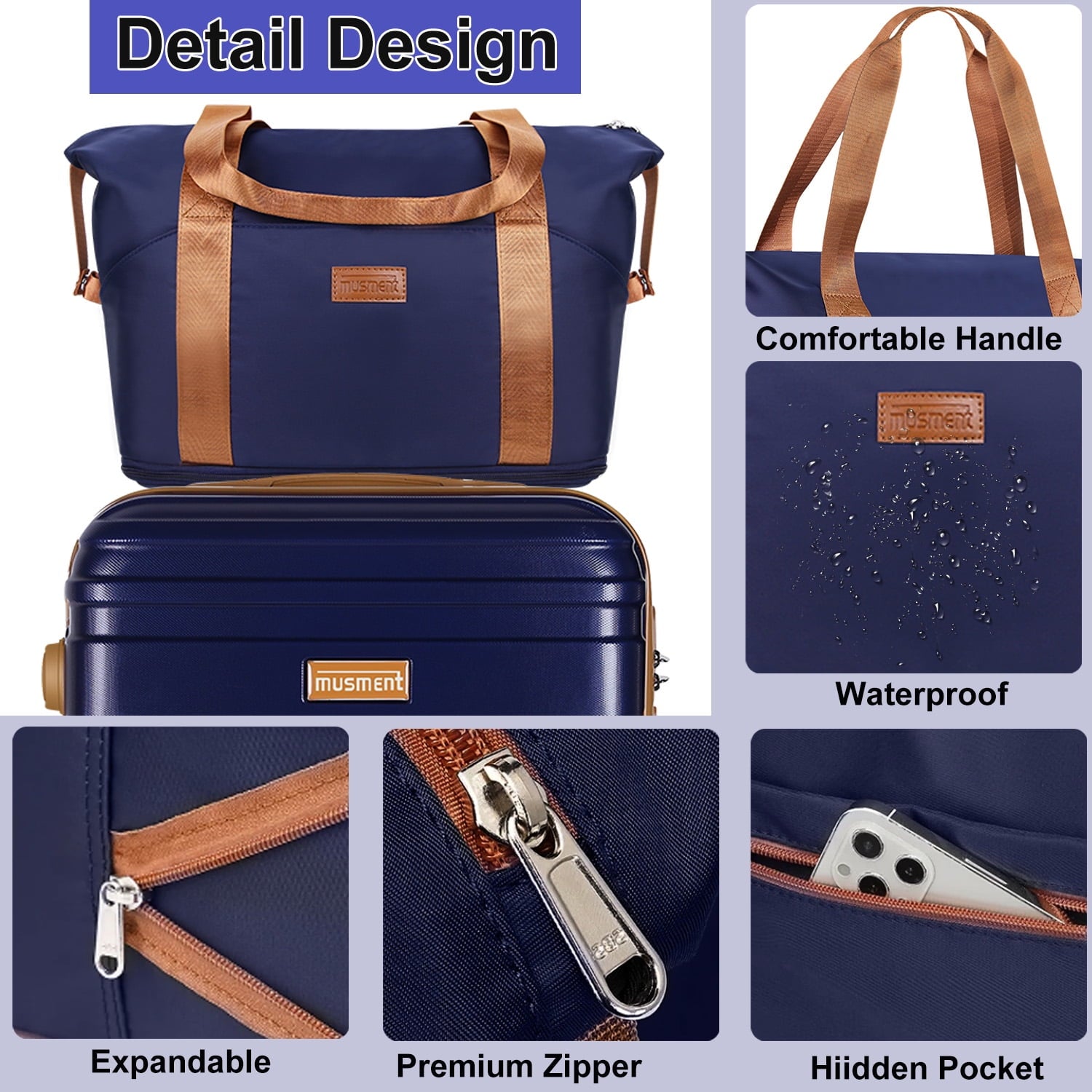 Travel Duffel Bag, Expandable Shoulder Weekender Overnight Bag for Women Sports Gym Bag