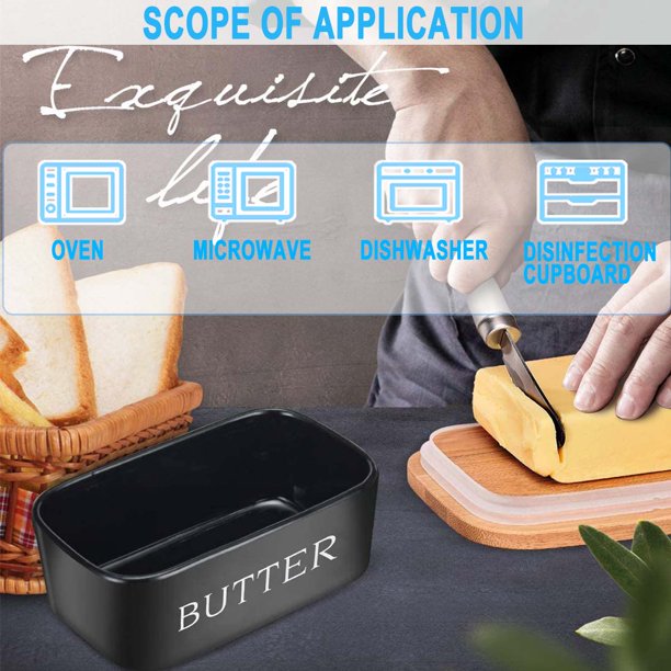 Edtian Butter Dish, Butter Keeper Butter Dish with Lid and Knife, Large Butter Dish,Butter Keeper, Butter Storage