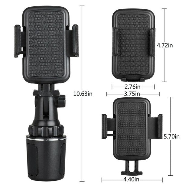 Musment Car Phone Holder Mount, Phone Mount for Car Universal 360 Adjustable Phone Holder , Car Cup Holder for All Smartphones