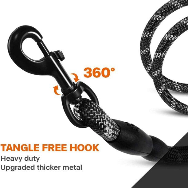 Musment Dog Leash, Dog Poop Bag and 5 FT Strong Dog Leash with Comfortable Padded Handle and Highly Reflective Threads for Small Medium and Large Dogs