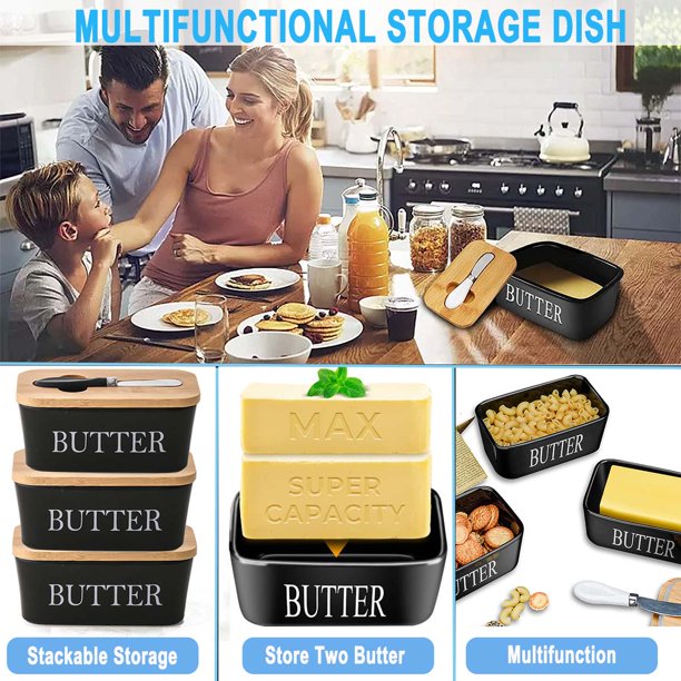 Edtian Butter Dish, Butter Keeper Butter Dish with Lid and Knife, Large Butter Dish,Butter Keeper, Butter Storage