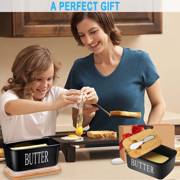 Edtian Butter Dish, Butter Keeper Butter Dish with Lid and Knife, Large Butter Dish,Butter Keeper, Butter Storage