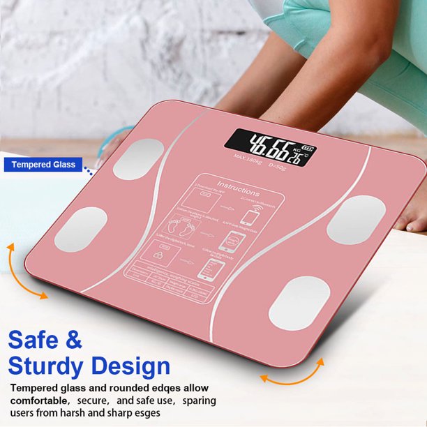 HKEEY Smart Weight Scale , Body Fat Scale, Bluetooth Smart Body Weight Scale, Wireless Digital Bathroom Scale with Smartphone App