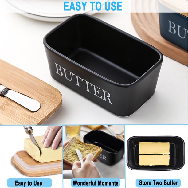 Edtian Butter Dish, Butter Keeper Butter Dish with Lid and Knife, Large Butter Dish,Butter Keeper, Butter Storage