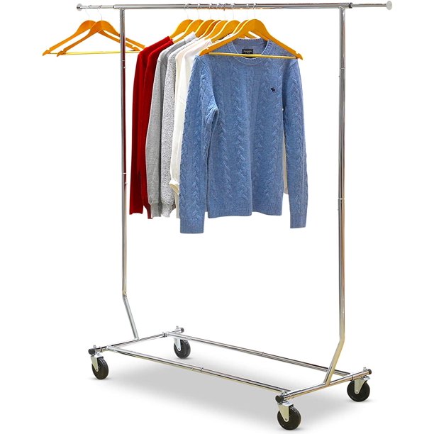 HKEEY Simple Houseware Supreme Commercial Grade Clothing Garment Rack, Chrome