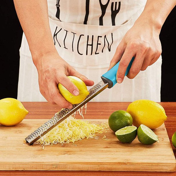 Musment Cheese Grater & Citrus Lemon Zester - Parmesan Cheese, Lemon, Ginger, Garlic, Nutmeg, Chocolate, Vegetables, Fruits - Razor-Sharp Stainless Steel Blade With Protect Cover - Dishwasher Safe